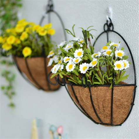 outdoor house metal hanging round planter|decorative outdoor hanging planter pots.